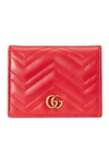 GUCCI GG MARMONT CARD HOLDER IN MATELASSÉ LEATHER