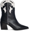 42 Gold Bartlett Two-tone Western Boot In Black