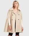 Belle & Bloom On My Mind Wool Blend Cape - Pale Oat In Beige