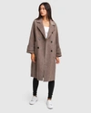 Belle & Bloom Rumour Has It Oversized Wool Blend Coat In Brown