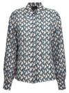 Etro Micro Floral Silk Button-front Shirt