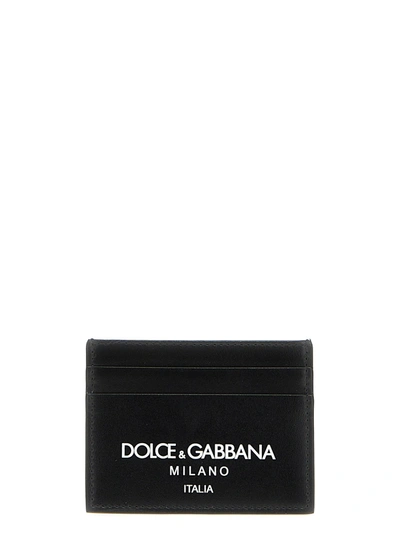 Dolce & Gabbana Logo Print Card Holder Wallets, Card Holders Black
