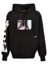 Diesel Red Tag Brushed Cotton Macs Hoodie With Print