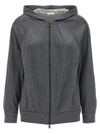 BRUNELLO CUCINELLI MONILE HOODIE SWEATSHIRT GRAY