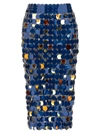 Rabanne Paillette-chainmail Pencil Midi Skirt