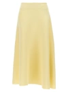 JIL SANDER WOOL SKIRT SKIRTS YELLOW