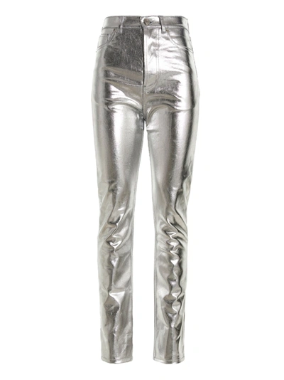 Alexandre Vauthier Coated Jeans Silver