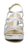 Naturalizer Danya Womens Man Made Glitter Evening Heels In Silver Glitter