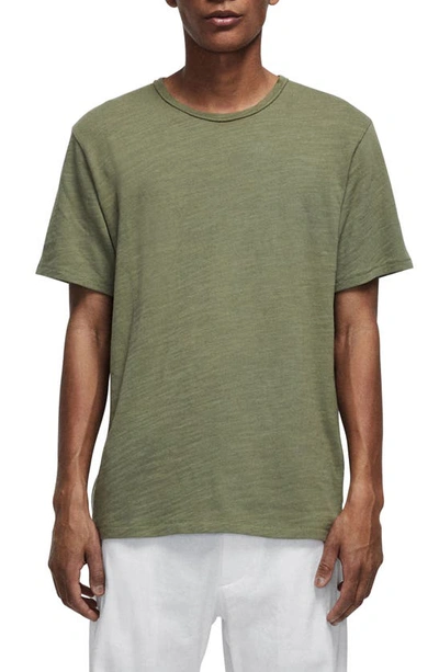 Rag & Bone Classic Flame Slub Cotton T-shirt In Khaki