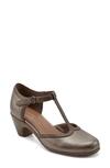 Easy Spirit Cara Womens Suede Slip On T-strap Heels In Brown