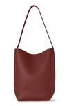 The Row Medium North/south Park Leather Tote In Terracotta Pld