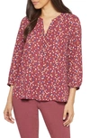 NYDJ HIGH-LOW CREPE BLOUSE