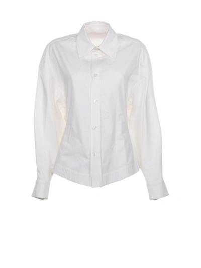 Bottega Veneta Cotton-poplin Shirt In Chalk