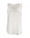 Brunello Cucinelli Scoop Neck Sleeveless Top In Burro