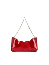 Christian Louboutin Hot Chick Patent Leather Chain Clutch Bag In Red
