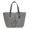 Jw Anderson Embroidered Belt Tote Bag In Grey