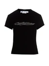 Off-white Bling Logo-print Short-sleeve T-shirt In Black White