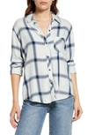 Rails Hunter Plaid Button-up Shirt In White Glacier Navy