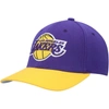 MITCHELL & NESS MITCHELL & NESS PURPLE/GOLD LOS ANGELES LAKERS MVP TEAM TWO-TONE 2.0 STRETCH-SNAPBACK HAT