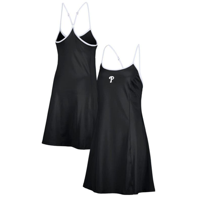 Lusso Black Philadelphia Phillies Nakita Strappy Scoop Neck Dress
