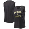 Fanatics Branded Heather Charcoal New Orleans Saints Plus Size Tank Top In Heather Charcoal
