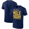 FANATICS FANATICS BRANDED  NAVY DENVER NUGGETS 2023 WESTERN CONFERENCE CHAMPIONS SPIN HOMETOWN MANTRA T-SHIRT