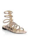 SERGIO ROSSI Kimberly Suede & Jewel Gladiator Sandals