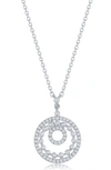 Simona Open Circles Diamond Necklace (0.1 Ct. T.w.) - 40 Stones In Sterling Silver In Silver