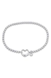 DELMAR BEADED HEART CLASP BRACELET