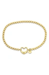 DELMAR BEADED HEART CLASP BRACELET