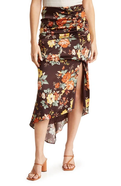 Veronica Beard Pixie Asymmetric Silk Blend Skirt In Multi