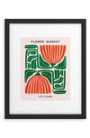 DENY DESIGNS 'PIPPIN FERNS LES FLEURS' BY AYEYOKP FRAMED WALL ART