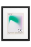 Deny Designs 'angel Numbers' By Mambo Art Studio Framed Wall Art In Beige