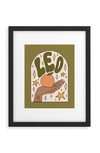 DENY DESIGNS 'LEO GRAPEFRUIT DOODLE' BY MEG FRAMED WALL ART