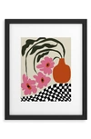 Deny Designs 'vintage Blossom' By Miho Framed Wall Art In Orange