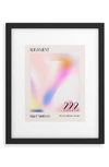 Deny Designs 'angel Numbers' By Mambo Art Studio Framed Wall Art In Coral