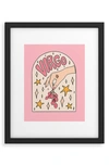 DENY DESIGNS DENY DESIGNS 'VIRGO LYCHEE DOODLE' BY MEG FRAMED WALL ART