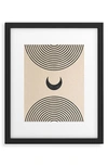 Deny Designs 'moon On Mountain' By Emanuela Carratoni Framed Wall Art In Black-white