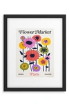 Deny Designs 'paris Botanica Edition' By Ayeyokp Framed Wall Art In Black