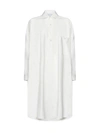 Bottega Veneta Compact Cotton Dress In Avorio