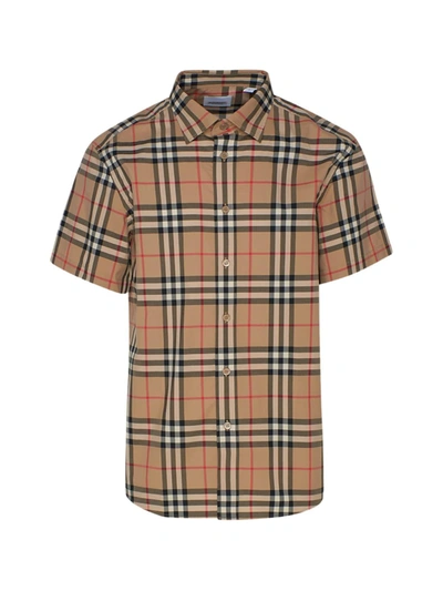 Burberry Simpson Ss Shirt In Beige
