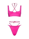 Off-white Cross Coulisse Bikini In Red White