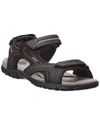 Geox Strada Double-strap Sandals In Black