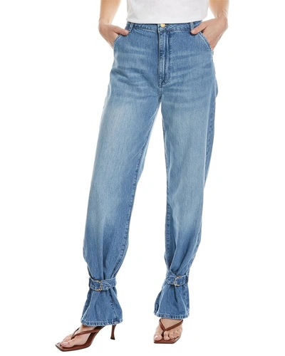 Triarchy Costa Tapered Buckle Jeans In Blue