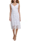 GUESS Womens Lace Midi Cocktail and Party Dress