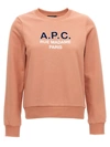 Apc Madame Logo-print Cotton Sweatshirt In Pink