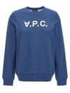 Apc Mélange Logo-print Sweatshirt In Blue