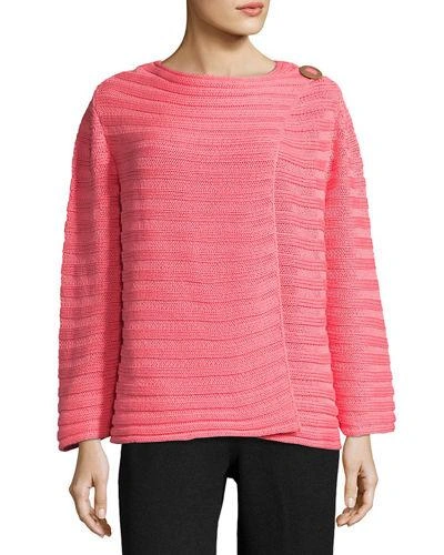 Pure Handknit Plus Size Summer Crush Ribbed Cardigan Sweater
