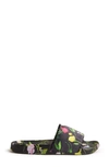 Ted Baker Azzi Floral Print Slide Sandal In Black