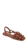 Hereu Cabersa Padded Fisherman Sandal In Chestnut